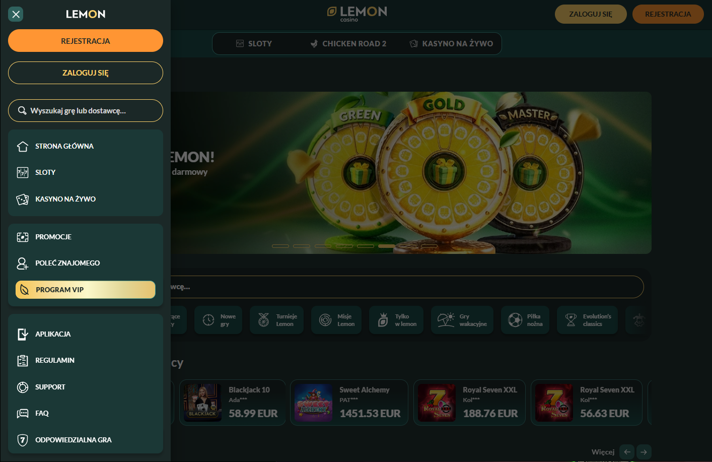 Lemon_Casino_Zrzuty ekranu_Strona główna